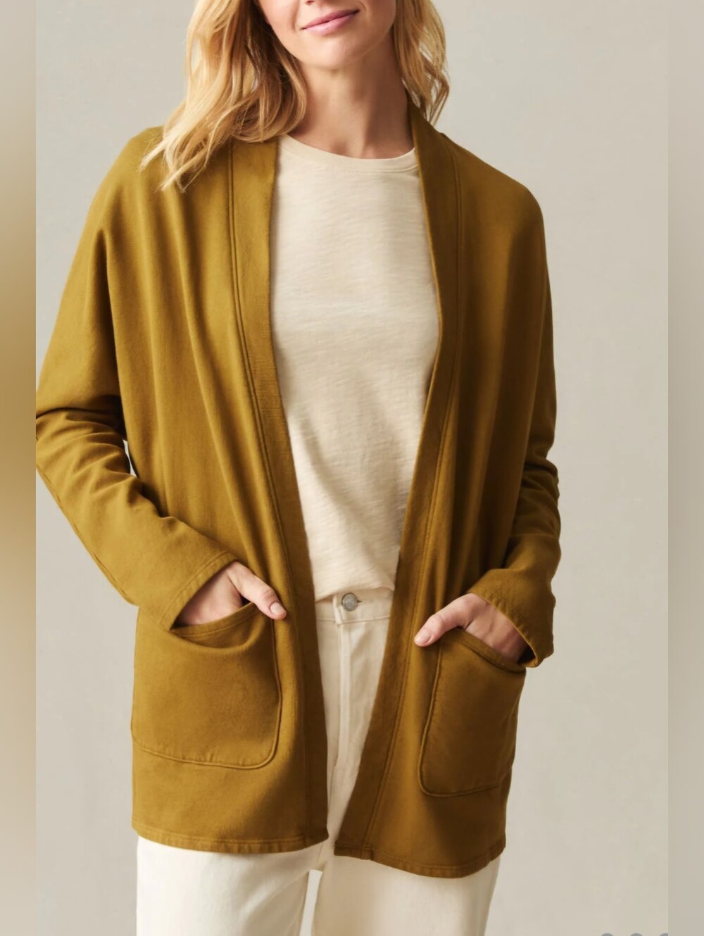 American Giant Women's XS French Terry Cardigan NWOT. 28 inches long